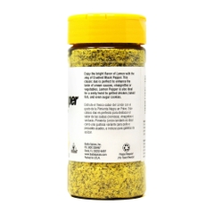 Muối Tiêu Chanh, Tỏi, Hành Tây & Nghệ Lemon Pepper Badia, Chai 184.3g (6.5 Oz.)