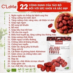 Táo Đỏ Hữu Cơ C'LaVie Organic Red Date (Loại Quả To), Gói 450g