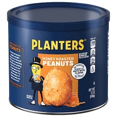 Đậu Phộng Rang Giòn Phủ Mật Ong Không Cholesterol PLANTERS Honey Roasted Peanuts, Hộp 340g (12 Oz.)
