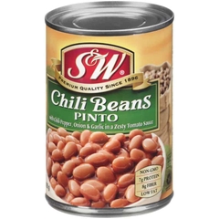 Đậu Cúc Vị Cay Đóng Hộp S&W Pinto Chili Beans, Lon 439g (15.5 Oz.)