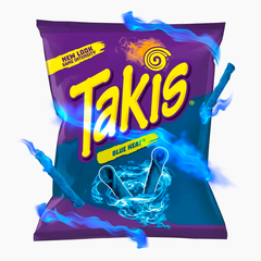 Snack Tortilla Cuộn Cay Chua Takis Blue Heat Rolled Corn Tortilla Chips, Gói 100g