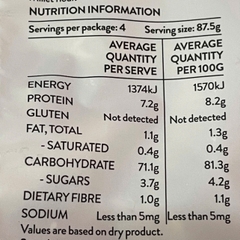 Nui Ống Hạt Diêm Mạch Ăn Kiêng Organ Quinoa Pasta Penne, Không Gluten, Thuần Chay, Gói 350g (12.3 Oz)