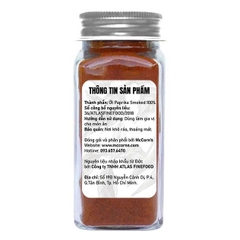 Bột Ớt Paprika Xông Khói Cao Cấp Paprika Smoke, Lọ Thuỷ Tinh 60gr