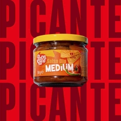 Sốt Salsa Cay Vừa POCO LOCO Salsa Dip Medium, Hộp Thuỷ Tinh 310g