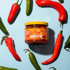 Sốt Salsa Cay Vừa POCO LOCO Salsa Dip Medium, Hộp Thuỷ Tinh 310g