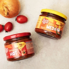 Sốt Salsa Cay Vừa POCO LOCO Salsa Dip Medium, Hộp Thuỷ Tinh 310g