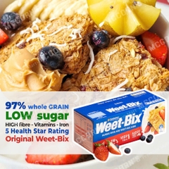 Bánh Ngũ Cốc Nguyên Hạt Giàu Dinh Dưỡng, Ít Ngọt Sanitarium Weet-Bix, Hộp 375g