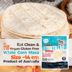 Vỏ Tortilla Ăn Kiêng Từ Bột Ngô Trắng Diego's White Corn Masa Tortillas Size 17cm, Gói 280g (10 Vỏ)