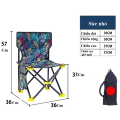 Ghế Câu Cá Gấp Gọn Lá Phong Ghế Gấp Inox, Ghế Xếp Giã Ngoại Giá Rẻ KK30