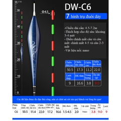 Phao Câu Đài Săn Hàng DW tăm phao lớn, siêu nhạy, chống lóa mắt, mỏi mắt cao cấp PC12