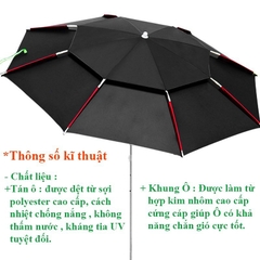 Ô Câu Cá, Ô Dù Che Nắng Che Mưa Ô Dã Ngoại Cao Cấp KK14