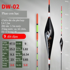 Phao Câu Đài Săn Hàng DW tăm phao lớn, siêu nhạy, chống lóa mắt, mỏi mắt cao cấp PC12