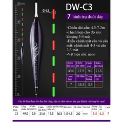 Phao Câu Đài Săn Hàng DW tăm phao lớn, siêu nhạy, chống lóa mắt, mỏi mắt cao cấp PC12
