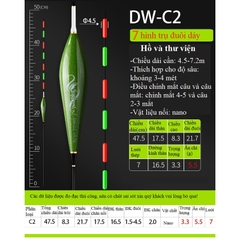 Phao Câu Đài Săn Hàng DW tăm phao lớn, siêu nhạy, chống lóa mắt, mỏi mắt cao cấp PC12