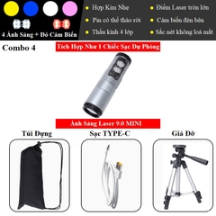 Đèn Pin Soi Phao Câu Cá 4 Màu Đa Chức Năng Tiện Dụng Đèn Pin Siêu Sáng Cao Cấp DCC8