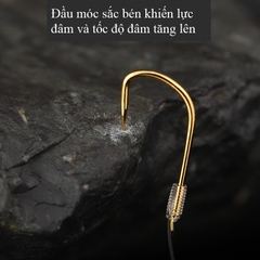 Lưỡi câu cá đôi buộc sẵn chuyên câu đài, lưỡi câu cá siêu bén LC2-A