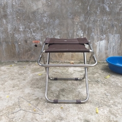 Ghế câu cá inox ghế xếp tựa lưng Inox siêu bền chịu tải cao