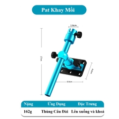 Bộ Pat Thùng Câu Đài, Pat Chống Cần, Pat Rọng Cá, Pat Khay Mồi Hợp Kim Nhôm Cao Cấp DCC16