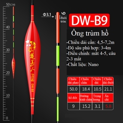Phao Câu Đài Săn Hàng DW tăm phao lớn, siêu nhạy, chống lóa mắt, mỏi mắt cao cấp PC12