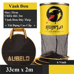 Rọng Đựng Cá Câu Đài Alibelo Vàng Khung Kim Loại Siêu Bền Rọng Cá Câu Đài KK2