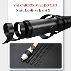 Cần Câu Tay 4H Tuý Nhất Giang Cần Câu Đài Cacbon Tặng Kèm Ngọn Phụ CC6