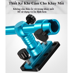 Bộ Pat Thùng Câu Đài, Pat Chống Cần, Pat Rọng Cá, Pat Khay Mồi Hợp Kim Nhôm Cao Cấp DCC16