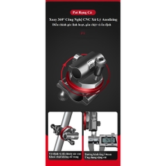 Bộ Pat Gắn Ghế Câu Đài BENNOU Xoay 360° Hợp Kim Nhôm Magie Hàng Không Cao Cấp DCC9