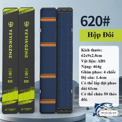 Hộp Đựng Phao Câu Đài Cao Cấp Hộp Đựng Phao 2 Lớp 62cm - 72cm Hoạ Tiết Trâu Đỏ Chép Đen HP5