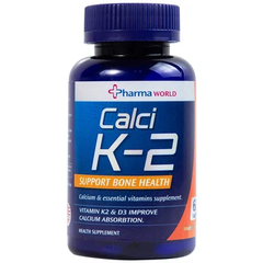 Viên uống Pharma Word CalcI K-2 bổ sung canxi, giảm nguy cơ loãng xương (60 viên)