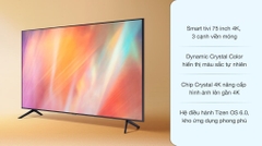 Smart Tivi Samsung 4K Crystal UHD 75 inch UA75AU7000