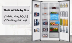 Tủ lạnh Sharp Inverter 532 lít side by side  SJ-SBX530V-SL