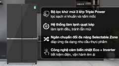 Tủ lạnh Hitachi Inverter 569 lít Multi Door R-WB640PGV1 GMG