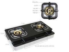 Bếp ga đôi Electrolux ETG729GKTR