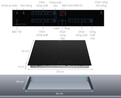 Bếp từ 3 vùng nấu lắp âm Electrolux LIT60342