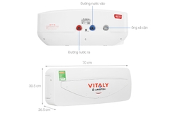 Bình nóng lạnh Ariston 20 lít ngang  VITALY 20 SLIM