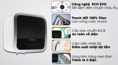 Bình nóng lạnh Ariston 30 lít vuông AN2 30 TOP WIFI 2.5 FE