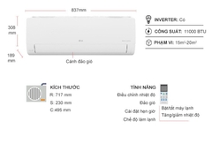 Điều hòa LG 1 chiều Inveter 12.000BTU V13WIN