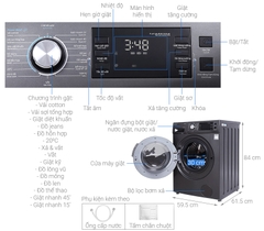 Máy giặt Casper 8.5Kg WF-85I140BGB