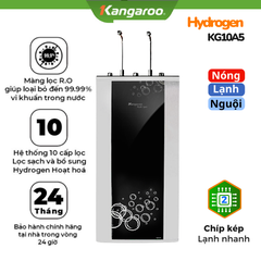 Máy lọc nước Kangaroo nóng, lạnh, nguội Hydrogen KG10A5, Chíp kép