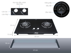 Bếp ga âm Electrolux EGT8028CK
