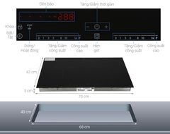 Bếp từ đôi lắp âm Electrolux EHI7260BB