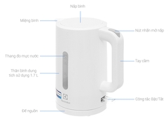 Bình đun siêu tốc Electrolux 1.7 lít E2EK1-100W