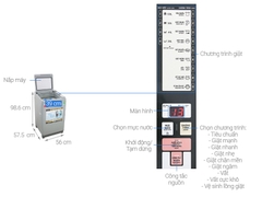 Máy giặt Aqua 9 Kg AQW-S90CT.S lồng đứng