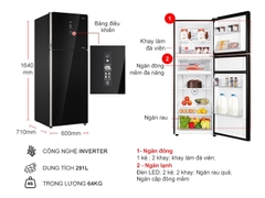 Tủ lạnh Aqua Inverter 291 lít AQR-T329MA(GB)