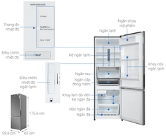 Tủ lạnh Electrolux Inverter 335 Lít EBB3702K-A