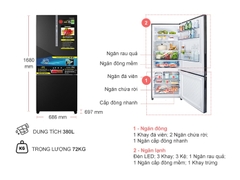 Tủ lạnh Panasonic Inverter 380 lít NR-BX421WGKV