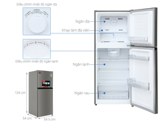 Tủ lạnh Sharp Inverter 181 lít SJ-X198V-SL