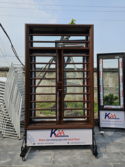 NHÔM CHẤN SONG, MÀU VÂN GỖ TRẮC