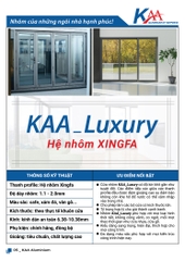 HỆ NHÔM XINGFA