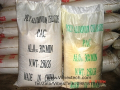 PAC vàng chanh (spray dried) 31%-TQ-25kg- Tính chất lý hóa của nó, so sánh với PAC roller 31 trong các ứng dụng làm trong nước sinh hoạt và thải